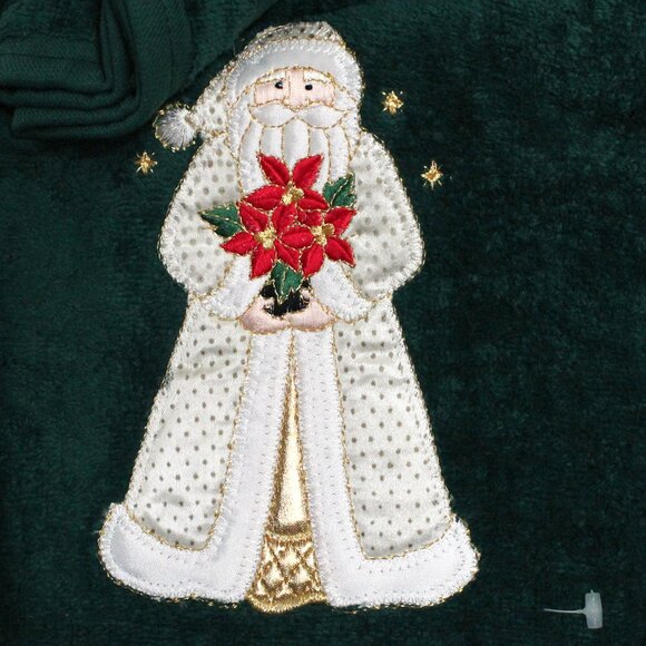 Christmas Theme 3 Piece Holiday Santa Bath Set of Finger Hand and Bath Towels - Picture 8 of 8